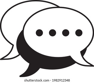 Speech bubble icon. Message speech bubble with cloud talk for banner, poster, web. Vector icon