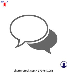 Speech bubble icon, message, sign