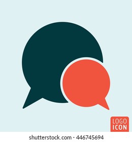 Speech bubble icon. Message symbol. Vector illustration