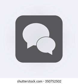 Speech bubble icon or message icon . Vector illustration