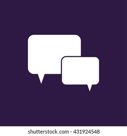 Speech bubble icon or message icon . Vector illustration