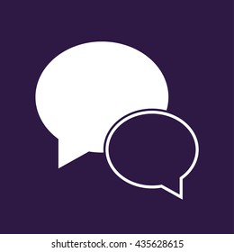 Speech bubble icon or message icon . Vector illustration