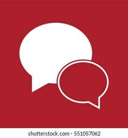 Speech bubble icon or message icon . Vector illustration