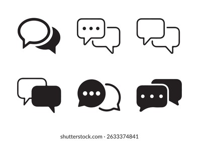 Speech Bubble Icon – Messaging and Social Interaction Element. vector illustration