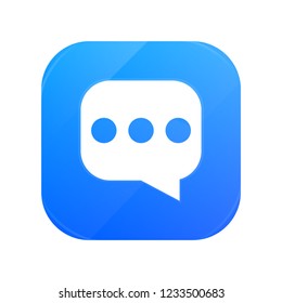 Speech bubble icon, messege symbol on a white background