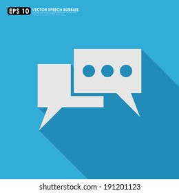Speech bubble icon on blue background