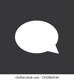 Speech bubble icon on grey background