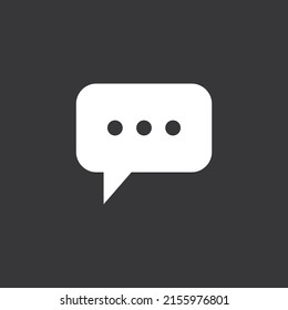 Speech bubble icon on grey background