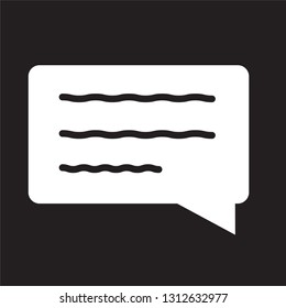 speech bubble icon on white background. flat style.  speech bubble icon for your web site design, logo, app, UI. message symbol. chatting sign. 
