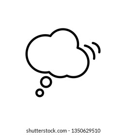 Speech bubble icon on white background