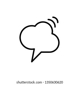 Speech bubble icon on white background