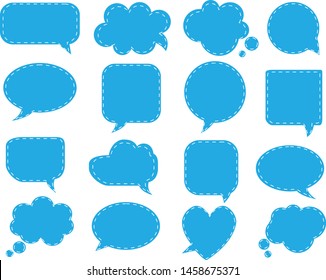 Speech bubble icon on white background.