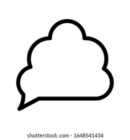 Sprechblase-Symbol auf weißem Hintergrund