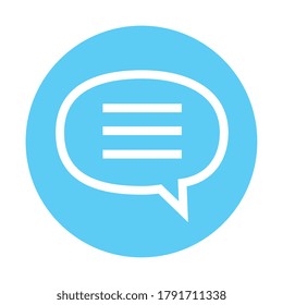 icono de burbuja de voz, en diseño de ilustración de vector de fondo blanco