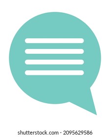 speech bubble icon on white background