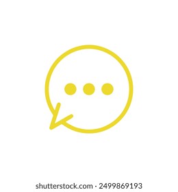 Speech bubble icon on white background. Vector illustration in trendy flat style