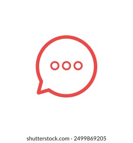 Icono de la burbuja del discurso en el fondo blanco. Ilustración vectorial en estilo plano de moda