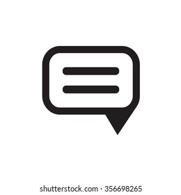 Speech bubble icon on white background