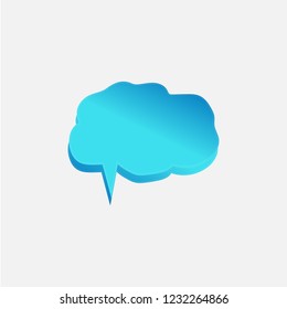 Speech bubble icon. One of set web icons.