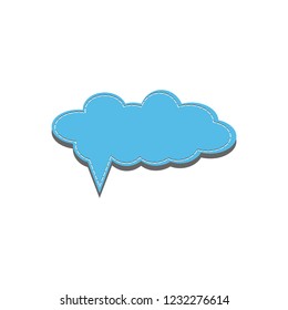 Speech bubble icon. One of set web icons.