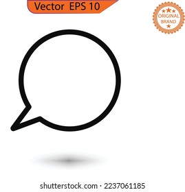 Speech bubble icon. One of set web icons. Chat icon vector. Transparent background