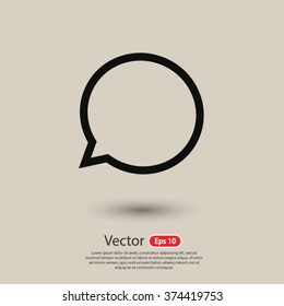 Speech bubble icon. One of set web icons