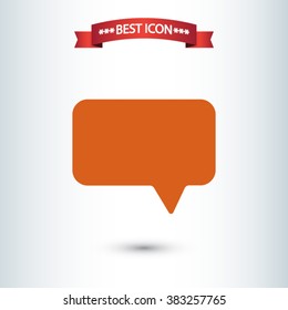 Speech bubble icon. One of set web icons