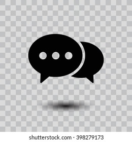 Speech bubble icon. One of set web icons