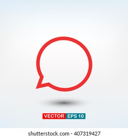 Speech bubble icon. One of set web icons