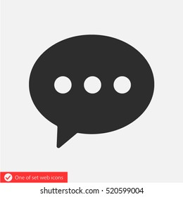 Speech bubble icon. One of set web icons