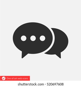 Speech bubble icon. One of set web icons