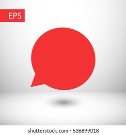 Speech bubble icon. One of set web icons