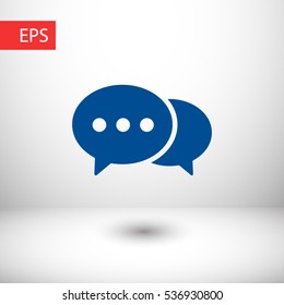 Speech bubble icon. One of set web icons