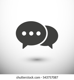 Speech bubble icon. One of set web icons