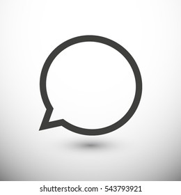Speech bubble icon. One of set web icons