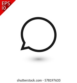 Speech bubble icon. One of set web icons