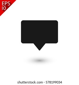 Speech bubble icon. One of set web icons