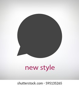 Speech bubble icon. One of set web icons