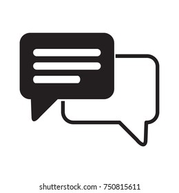 Speech bubble icon. One of set web icons