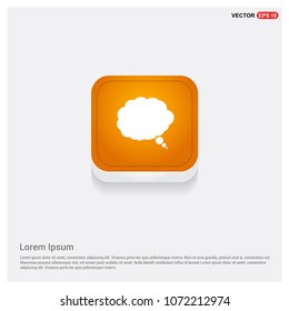 Speech bubble icon Orange Abstract Web Button