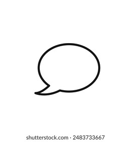 Speech Bubble icon outline collection in black