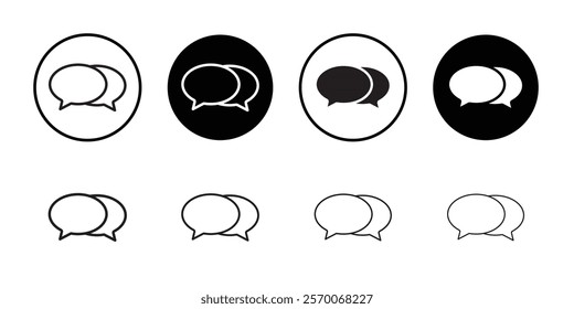 Speech Bubble icon Outline vector for web ui