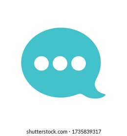 icono de burbuja de voz sobre fondo blanco, estilo plano, ilustración vectorial