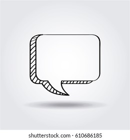 speech bubble icon over white background. vector illustration