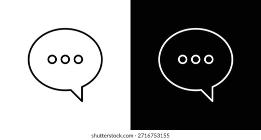Pictograma do ícone de balão de fala sobre fundo branco Traço editável.