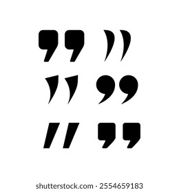 Speech bubble icon. Quote sign. Quotation mark symbol.