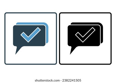 icono de burbuja de voz. Icono relacionado con Comentarios y revisión. adecuado para sitio web, aplicación, interfaces de usuario, imprimible, etc. Estilo de icono sólido. Diseño de vector simple editable