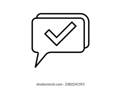 speech bubble icon. Icon related to Feedback and Review. suitable for web site, app, user interfaces, printable etc. Line icon style. Simple vector design editable