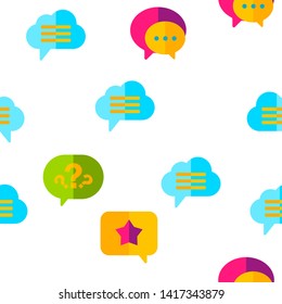 Speech Bubble Icon Seamless Pattern Vector. Chat Dialog Conversation Speech Bubbles Icons. App Pictogram. Social Message UI Shape. Illustration