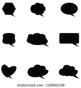 speech bubble icon set